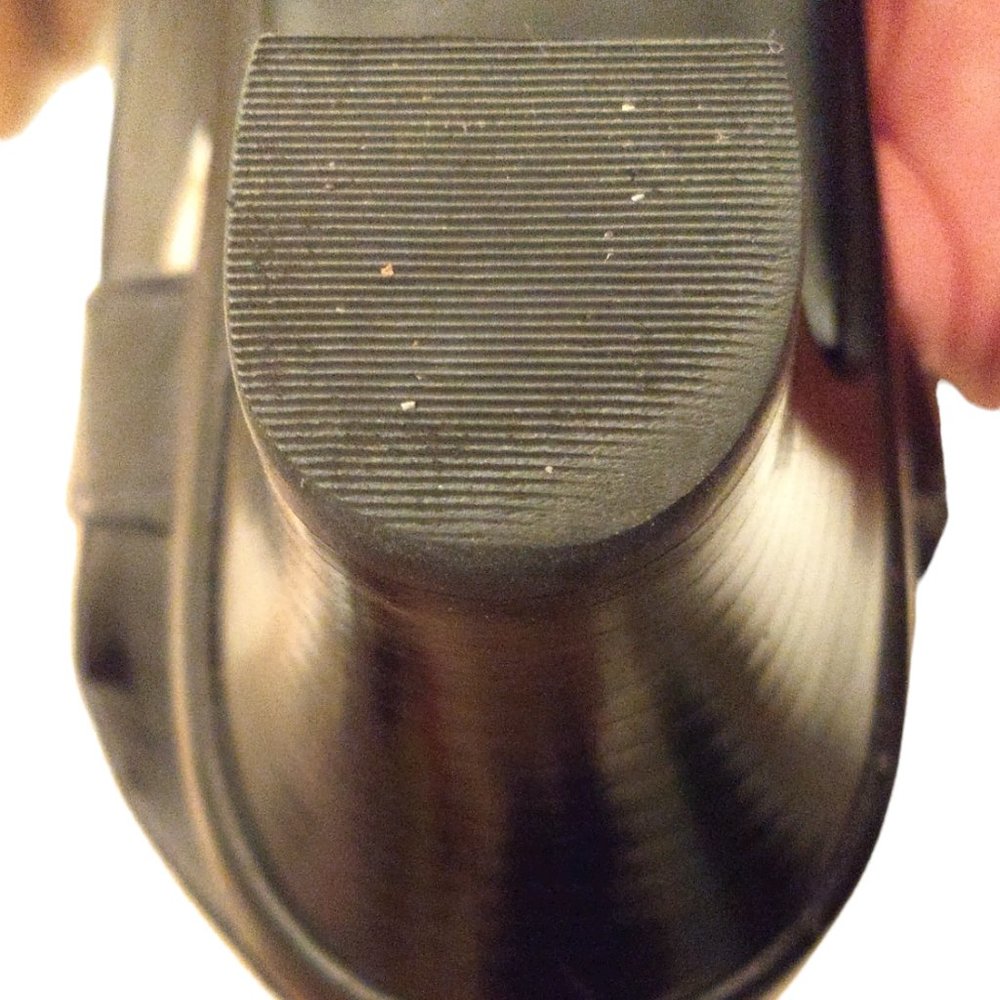 Black Leather Sandals 2.25" Heel Size 7B - Picture 4 of 9